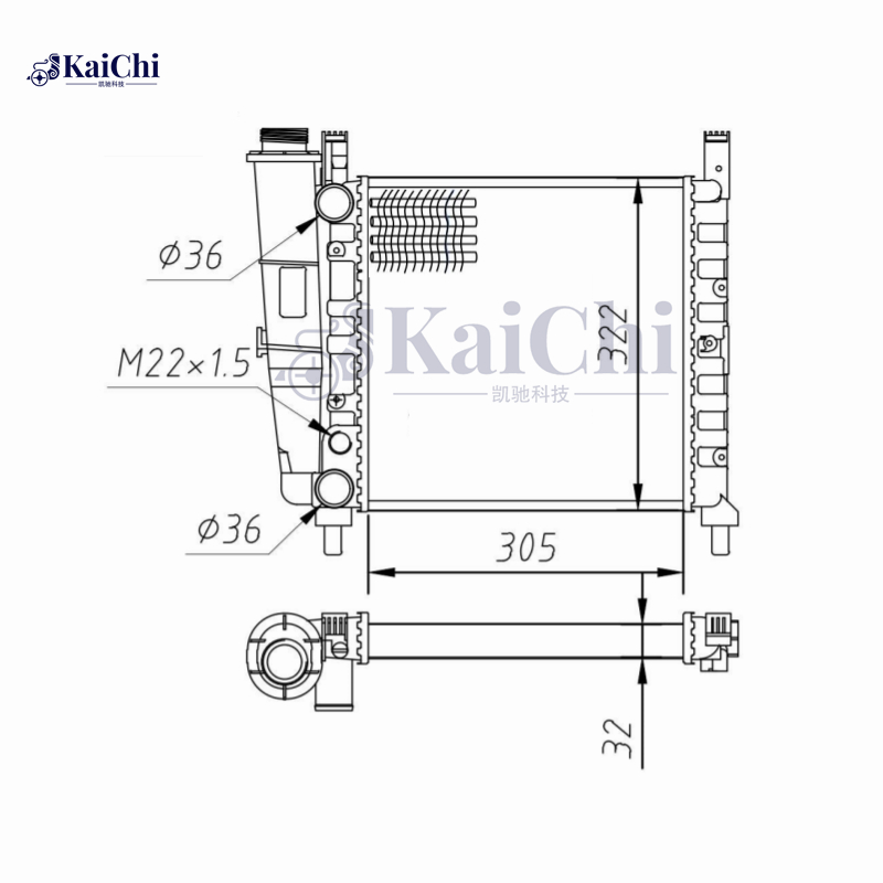 61930 Mechanical Radiator For 83-96 Fiat UNO 146 45 0.9 5953048 7556136 7739938