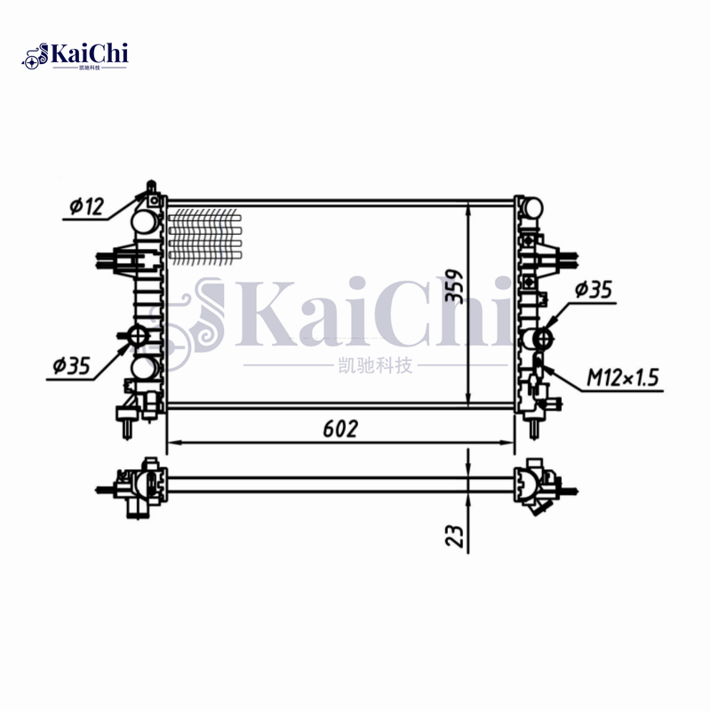 63028A Mechanical Aluminum Car Radiator For 2004-Opel Vauxhall Astra H/05-15 Zafira B 1.6L 1.8L 1300266 13145211 13170110